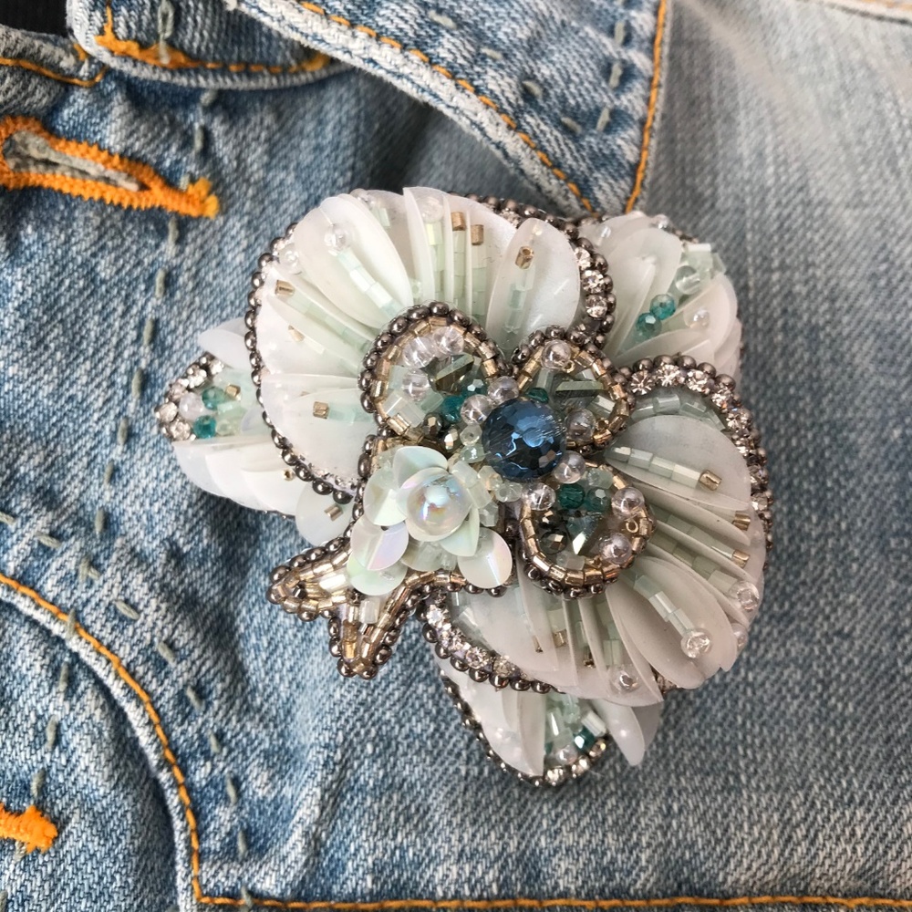 50 % Off Black Friday Handmade Orchid brooch